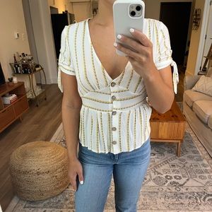 One Clothing yellow striped shirt